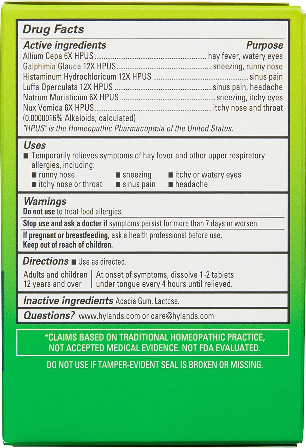 Bundle of Hyland's Calms Forte Tablets, Natural Relief of Nervous Tension and Occasional Sleeplessness, 100 Count and Indoor and Outdoor, Non Drowsy Seasonal Allergy Relief Pills, 60 Count - Image 6