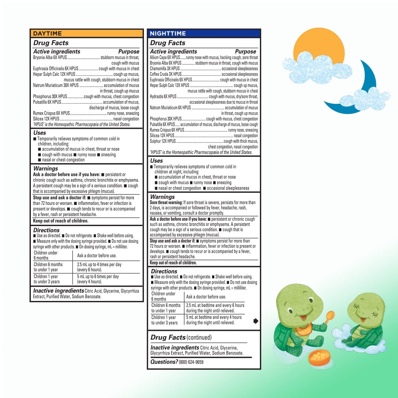 Hyland's Baby Mucus and Cold Relief, Day & Night, Decongestant & Cough Relief, 8 Fl Oz and Organic Chest Rub, Soothe & Comfort, with Organic Lavender, Peppermint, & Chamomile 1.76 Oz. - Image 3