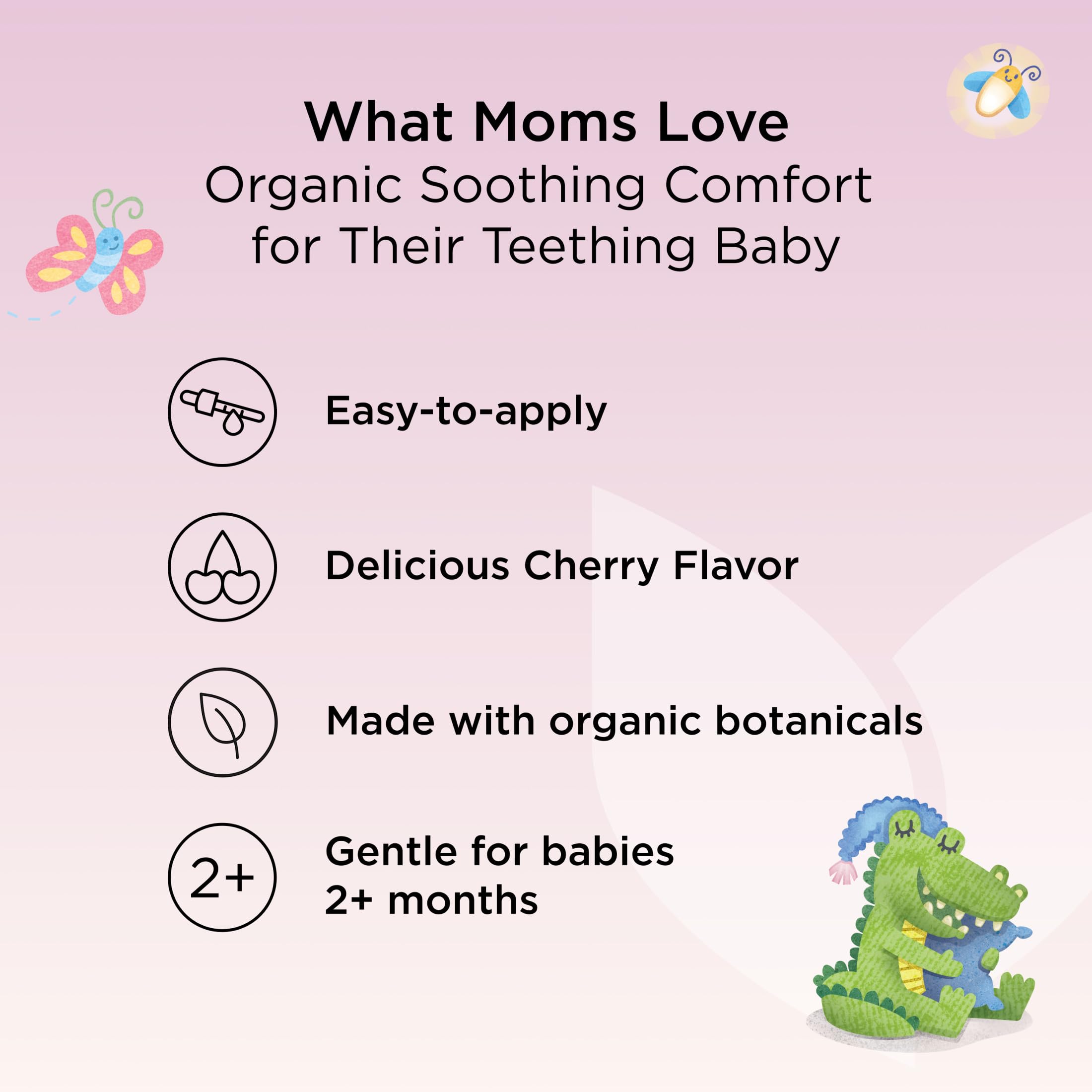 Hyland's Baby Organic Daytime and Nighttime Soothing Drops Combo Pack, Drops for Oral Discomfort, 2 oz. - Image 6