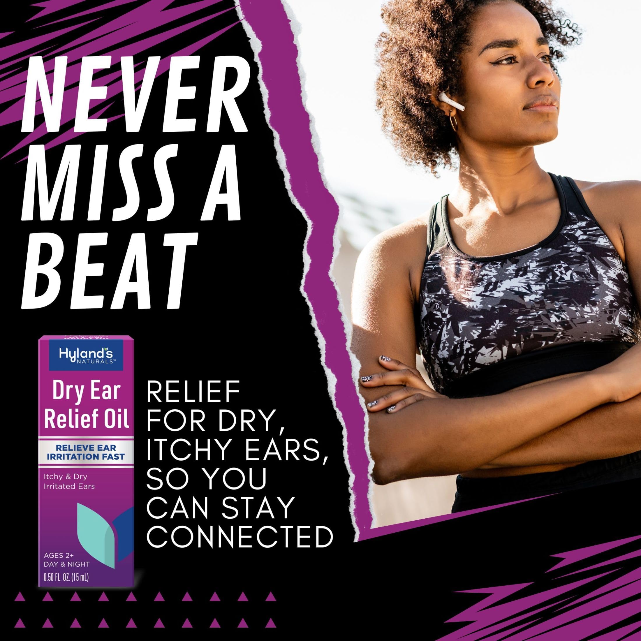 Hyland's Dry Ear Relief Oil, Relieve Ear Irritation Fast, for Itchy and Dry Irritated Ears, Ages 2 and up, Day and Night Drops, 0.5 Ounce - Image 7