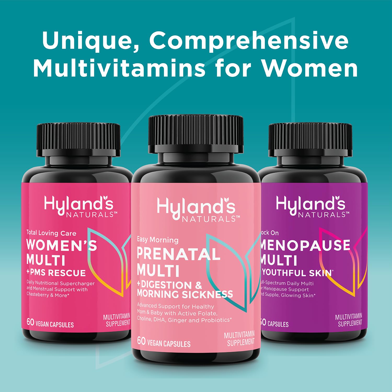 Hyland's Easy Morning Prenatal Multivitamin and Digestive Health and Morning Sickness Relief, 60 Vegan Capsules, with Folate, Choline, Zinc, Ginger Root, Prebiotics and Algae DHA (Pack of 2) - Image 6