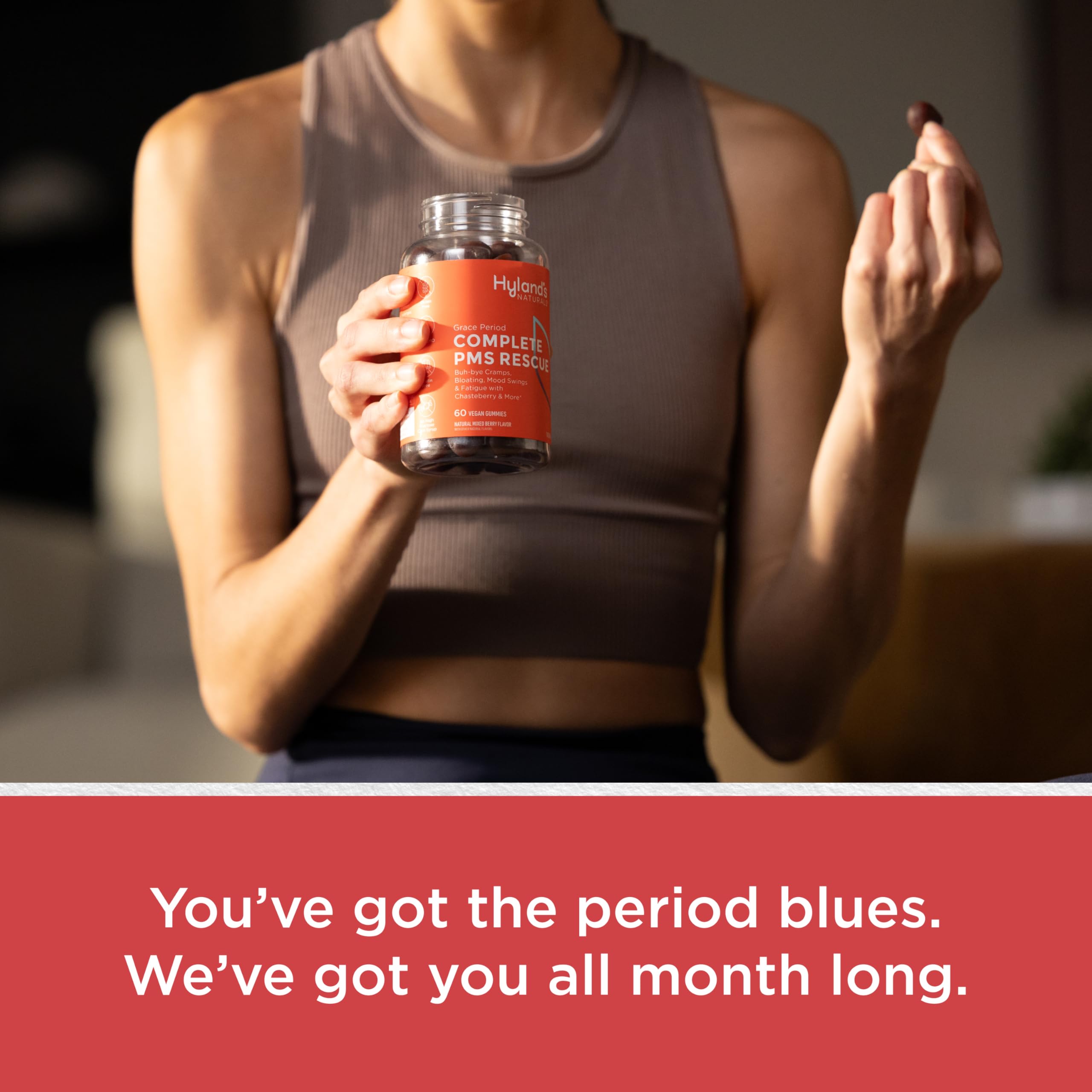 Hyland's Grace Period Complete PMS Rescue, 60 Vegan Gummies with Chasteberry and Dong Quai for Menstrual Support and B6 and B12 for Red Blood Cell Formation - Image 5