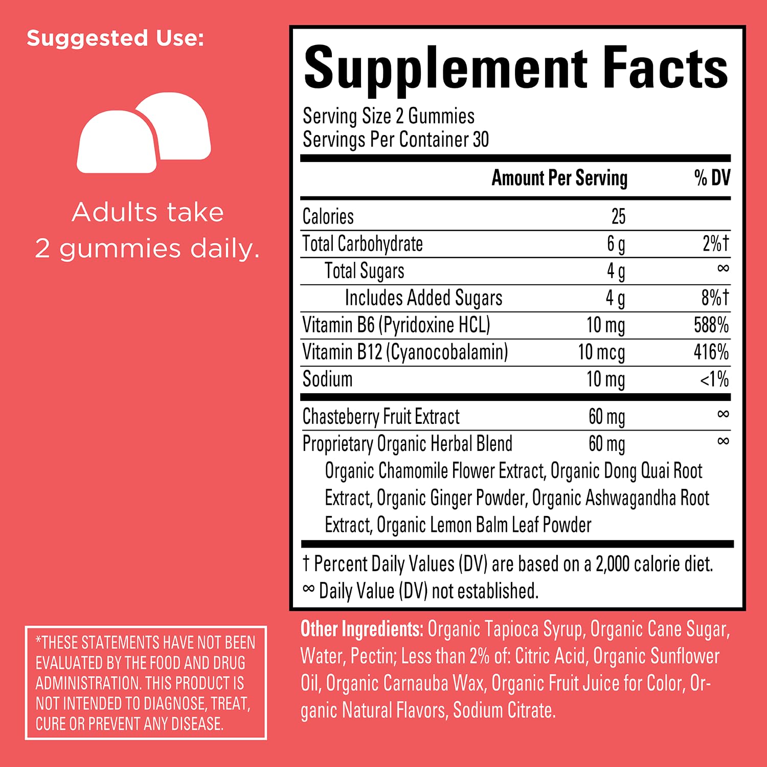 Hyland's Grace Period Complete PMS Rescue, 60 Vegan Gummies with Chasteberry and Dong Quai for Menstrual Support and B6 and B12 for Red Blood Cell Formation - Image 6