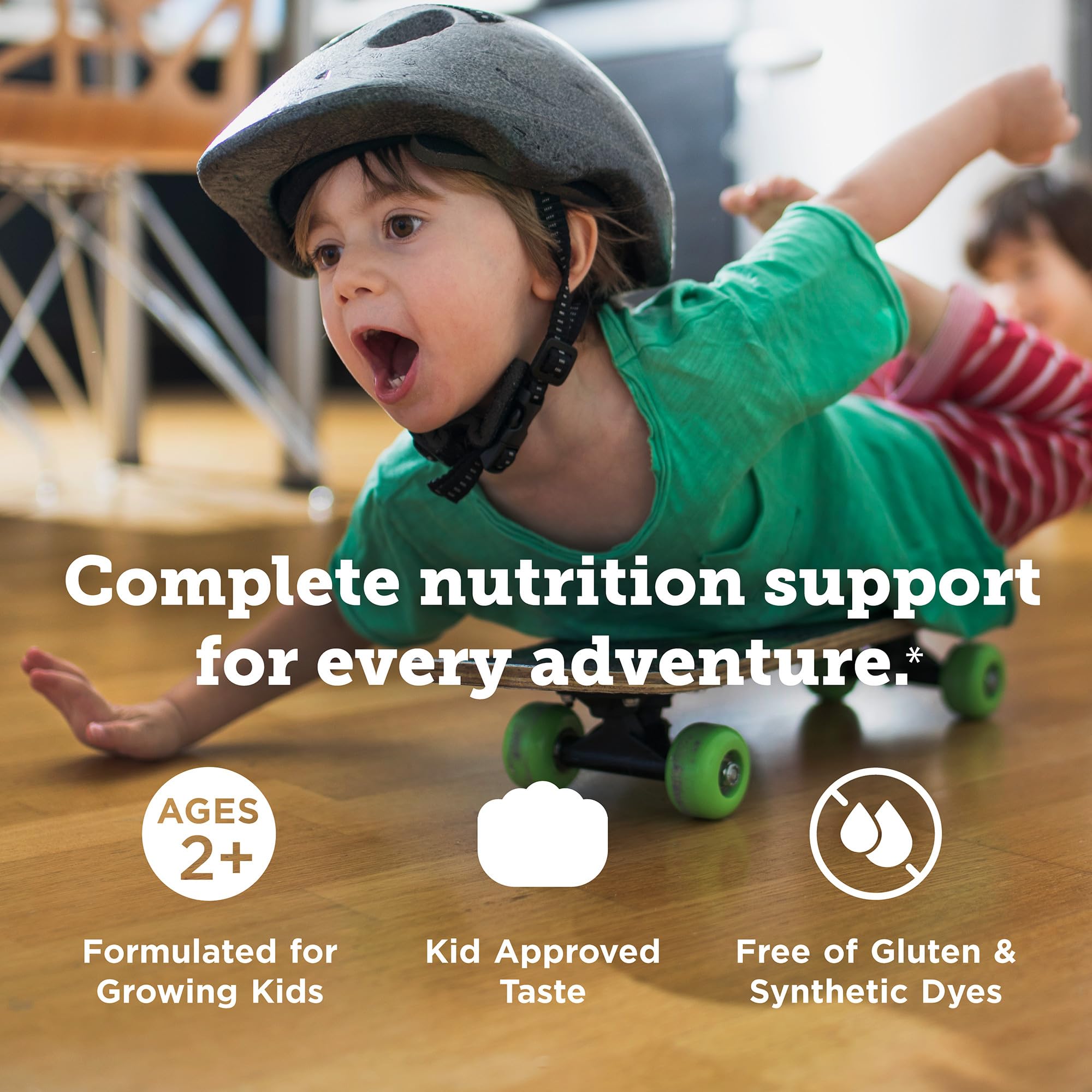 Hyland's Kids Multivitamin + Brain & Eye Health, Sugar Free Natural Mixed Berry Flavored Gummies with Choline, Lutein & Omegas, 60ct Bottle - Image 8