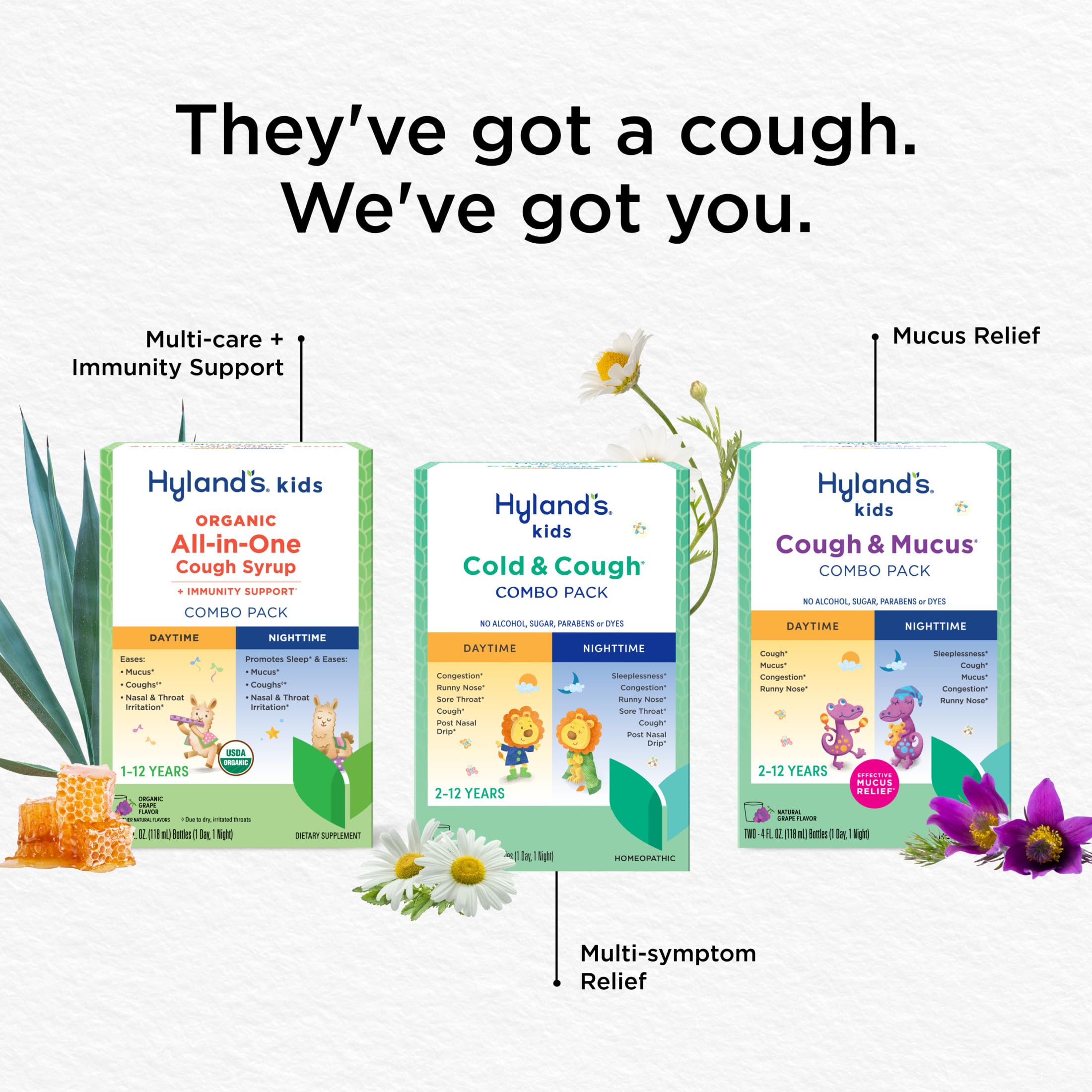 Hyland's Kids Organic All-in-One Grape Cough Syrup Day & Night, Two 4 Ounce Bottles - Image 8