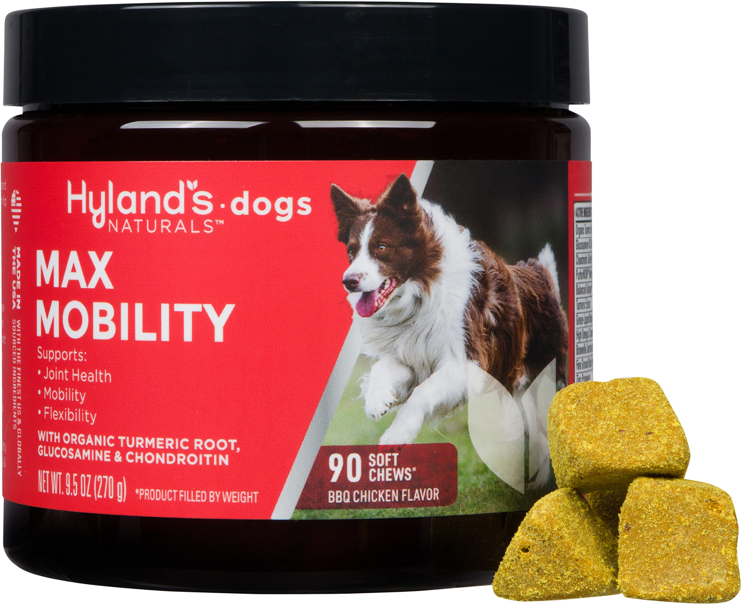 Hyland's Naturals - Dogs - Max Mobility, 90 Soft Chews, Supports Joint Health, Mobility & Flexibility, with Organic Turmeric Root, Glucosamine & Chondroitin, BBQ Chicken Flavor - Image 8