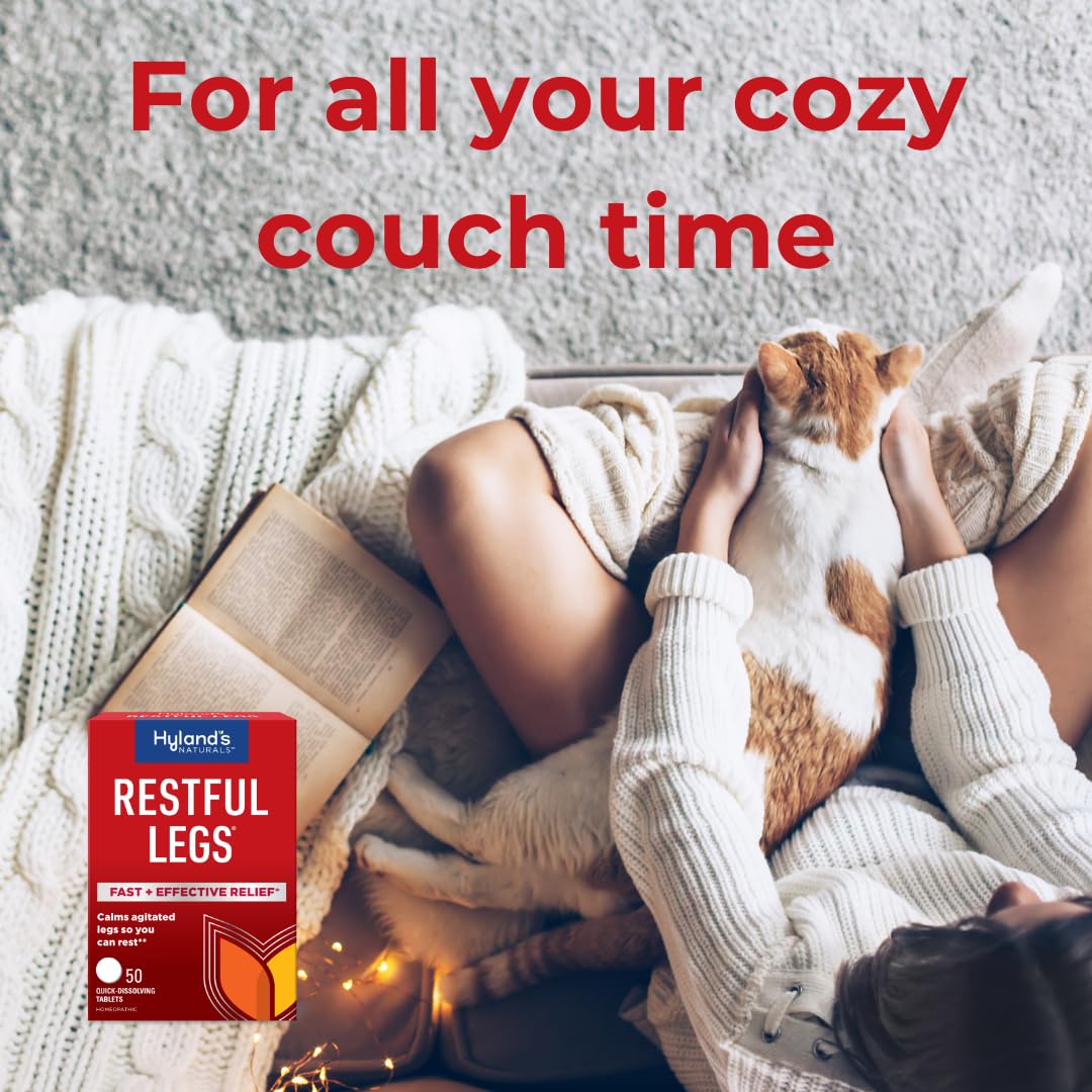 Hyland's Restful Legs Tablets, Natural Itching, Crawling, Tingling and Leg Jerk Relief, Quick Dissolving Tablets, 50 Count - Image 3