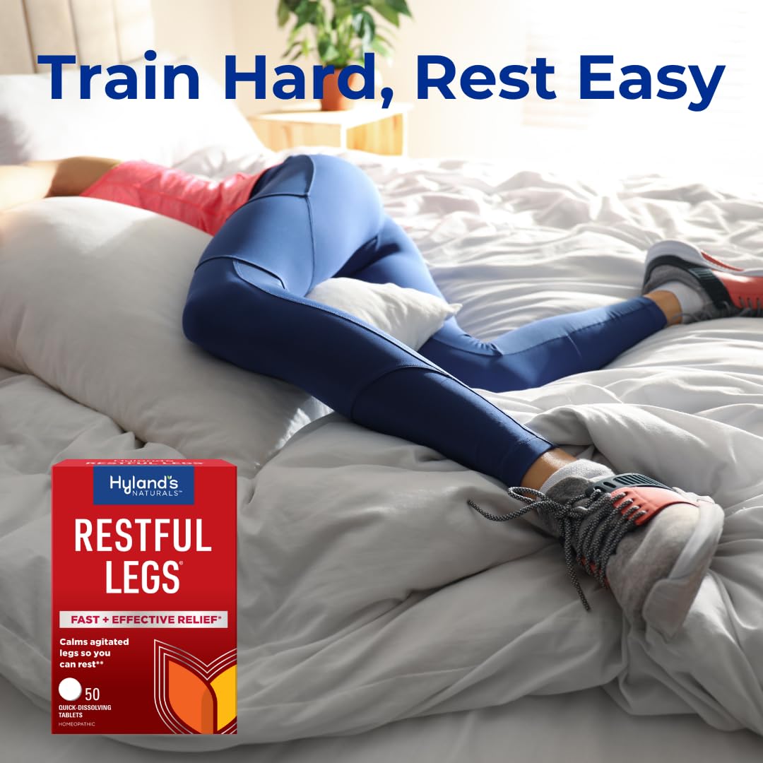 Hyland's Restful Legs Tablets, Natural Itching, Crawling, Tingling and Leg Jerk Relief, Quick Dissolving Tablets, 50 Count - Image 8